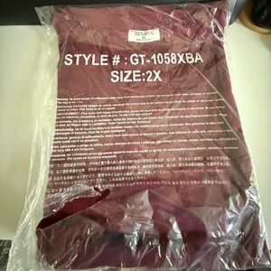 Zenana Plain V-Neck Long Sleeve T Shirt Cotton Spandex Loose Fit